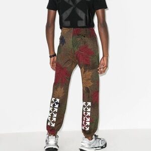 Off-White FW20 Virgil Abloh Green Arrow Leaves Sweatpants/Joggers | NEW/NWT!!🔥